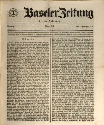 Basler Zeitung Montag 3. Februar 1834