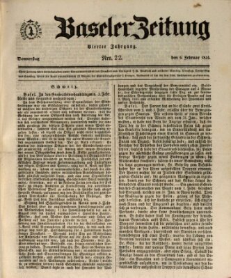 Basler Zeitung Donnerstag 6. Februar 1834