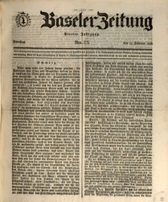 Basler Zeitung Dienstag 11. Februar 1834