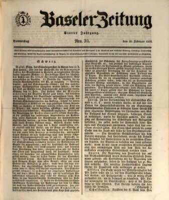 Basler Zeitung Montag 20. Januar 1834