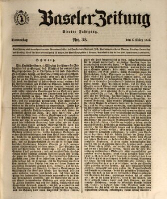 Basler Zeitung Donnerstag 6. März 1834