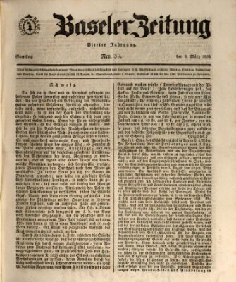 Basler Zeitung Samstag 8. März 1834