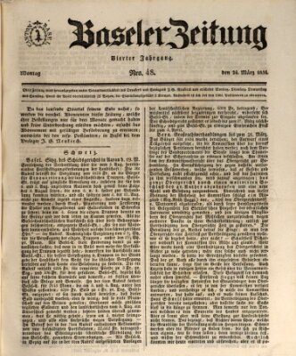 Basler Zeitung Montag 24. März 1834