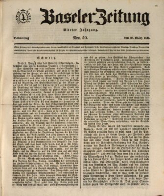 Basler Zeitung Donnerstag 27. März 1834