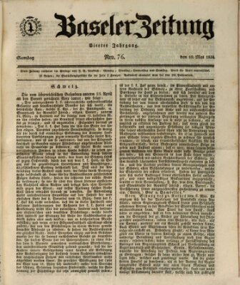 Basler Zeitung Samstag 10. Mai 1834