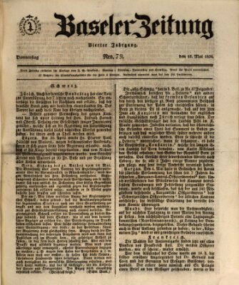 Basler Zeitung Donnerstag 15. Mai 1834