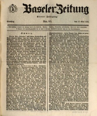 Basler Zeitung Samstag 17. Mai 1834