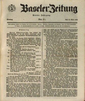 Basler Zeitung Montag 19. Mai 1834