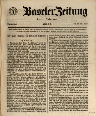 Basler Zeitung Donnerstag 22. Mai 1834