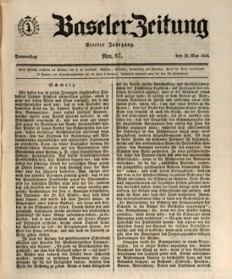 Basler Zeitung Donnerstag 29. Mai 1834