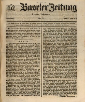 Basler Zeitung Donnerstag 19. Juni 1834