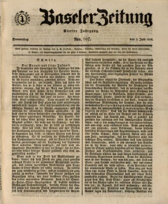 Basler Zeitung Donnerstag 3. Juli 1834