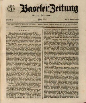 Basler Zeitung Samstag 2. August 1834