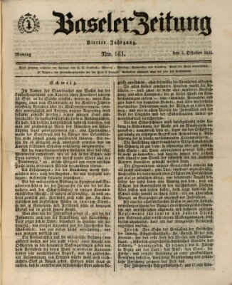 Basler Zeitung Montag 6. Oktober 1834