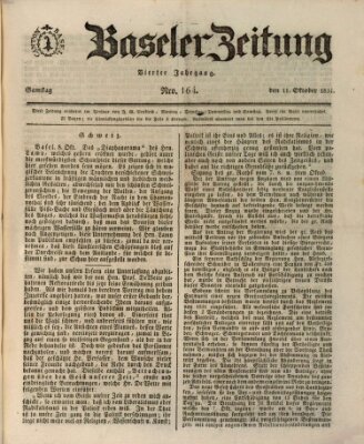 Basler Zeitung Samstag 11. Oktober 1834