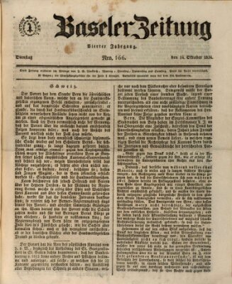 Basler Zeitung Dienstag 14. Oktober 1834