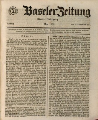 Basler Zeitung Montag 24. November 1834