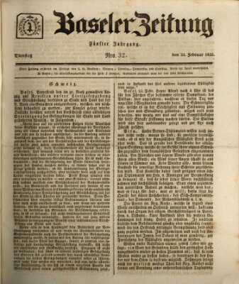 Basler Zeitung Dienstag 24. Februar 1835