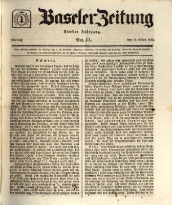 Basler Zeitung Montag 16. März 1835