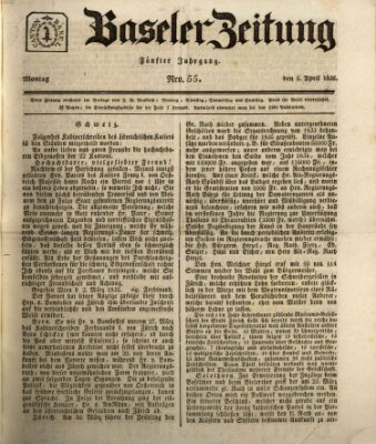 Basler Zeitung Montag 6. April 1835