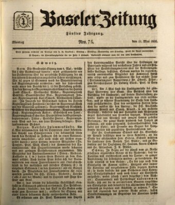 Basler Zeitung Montag 11. Mai 1835