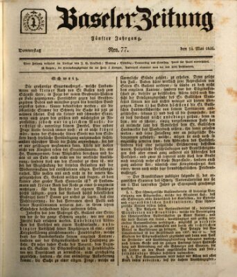 Basler Zeitung Donnerstag 14. Mai 1835