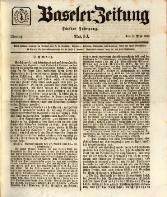 Basler Zeitung Montag 25. Mai 1835