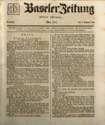 Basler Zeitung Dienstag 4. August 1835