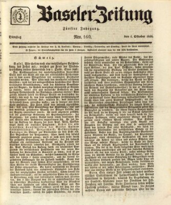 Basler Zeitung Dienstag 6. Oktober 1835