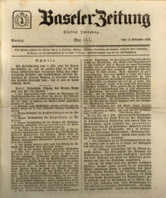 Basler Zeitung Dienstag 13. Oktober 1835