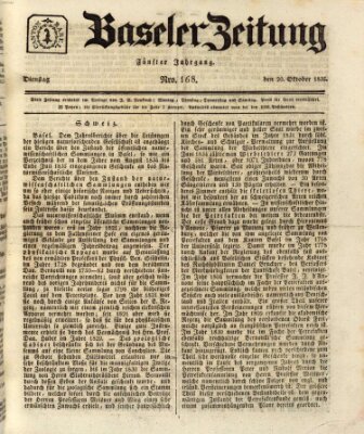 Basler Zeitung Dienstag 20. Oktober 1835