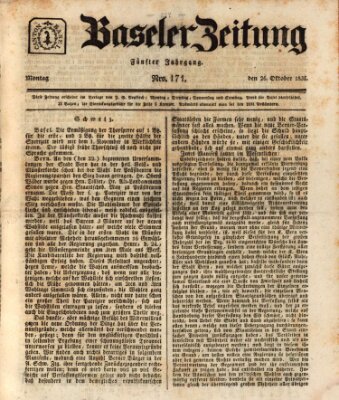 Basler Zeitung Montag 26. Oktober 1835