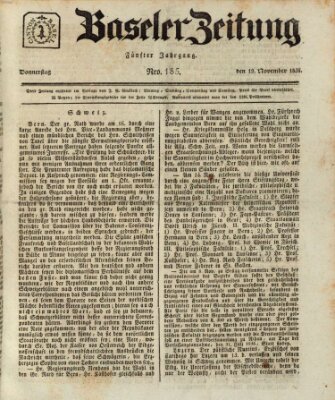 Basler Zeitung Donnerstag 19. November 1835