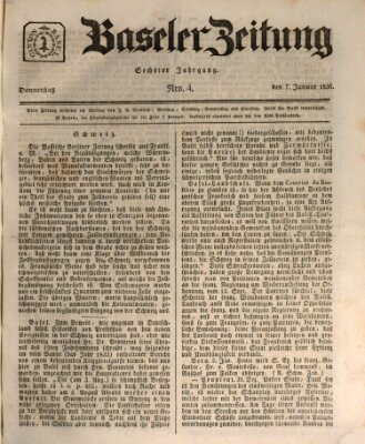 Basler Zeitung Donnerstag 7. Januar 1836