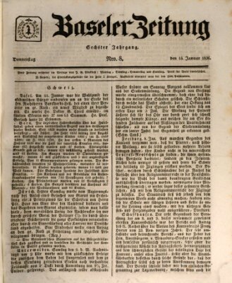 Basler Zeitung Donnerstag 14. Januar 1836