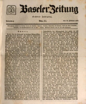 Basler Zeitung Donnerstag 25. Februar 1836