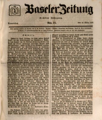 Basler Zeitung Donnerstag 10. März 1836