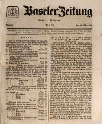 Basler Zeitung Montag 28. März 1836