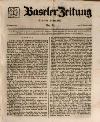 Basler Zeitung Donnerstag 7. April 1836