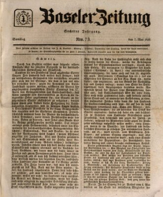 Basler Zeitung Samstag 7. Mai 1836