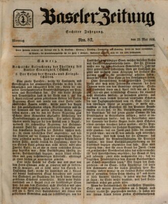 Basler Zeitung Montag 23. Mai 1836