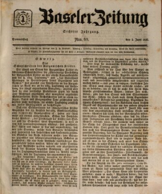 Basler Zeitung Donnerstag 2. Juni 1836