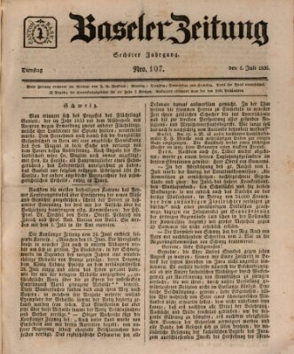 Basler Zeitung Dienstag 5. Juli 1836