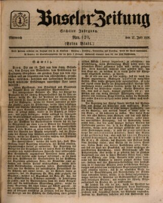 Basler Zeitung Mittwoch 27. Juli 1836