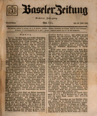 Basler Zeitung Donnerstag 28. Juli 1836