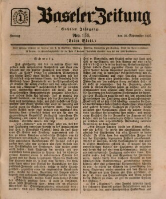 Basler Zeitung Freitag 30. September 1836