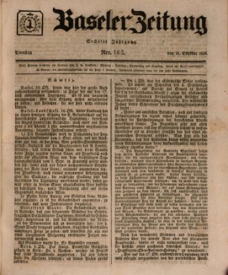 Basler Zeitung Dienstag 11. Oktober 1836