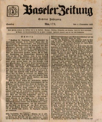 Basler Zeitung Samstag 5. November 1836