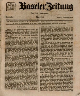 Basler Zeitung Donnerstag 17. November 1836