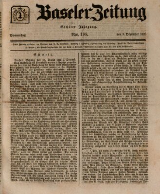 Basler Zeitung Donnerstag 8. Dezember 1836